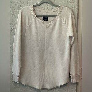 American Eagle Outfitters Cream Long Sleeve Jegging Sweatshirt